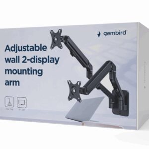 AJUSTABLE WALL DISPLAY MOUNTING ARM UP TO 27" 7 KG  GEMBIRD 8716309126120 MA-WA2-01